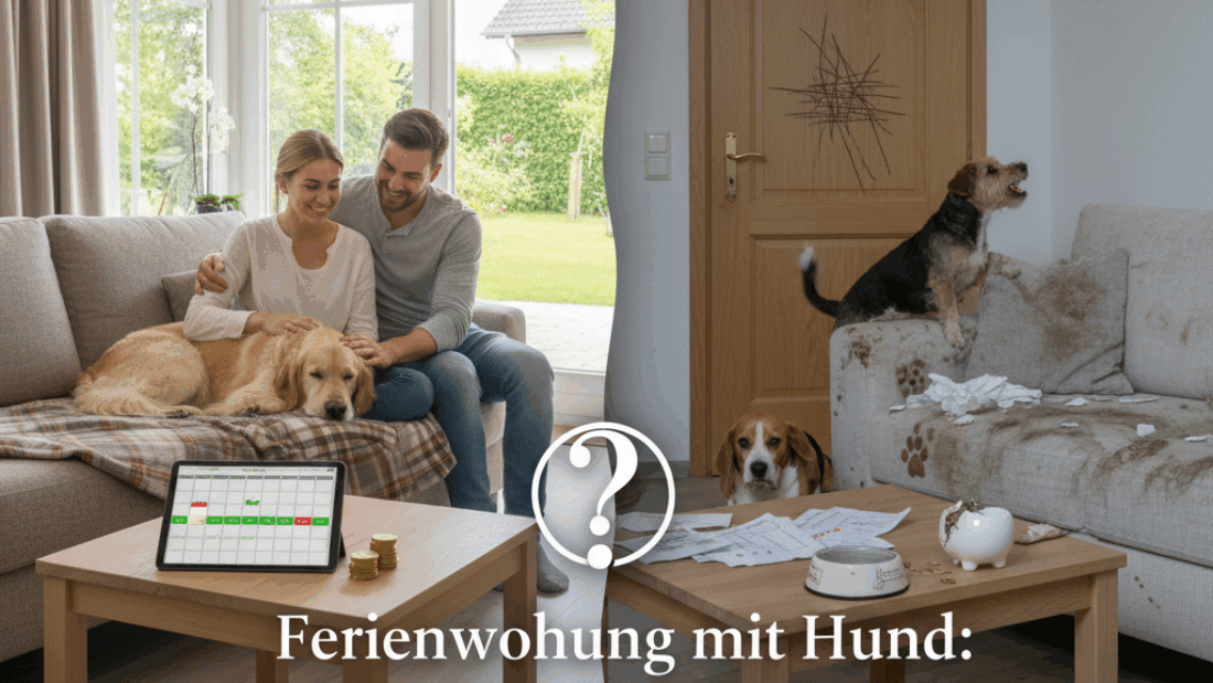 Ferienwohnung mit Hund: Vorher/Nachher. Vermietung mit Tieren, Goldgrube oder Risiko? Verwaltungstipps.
