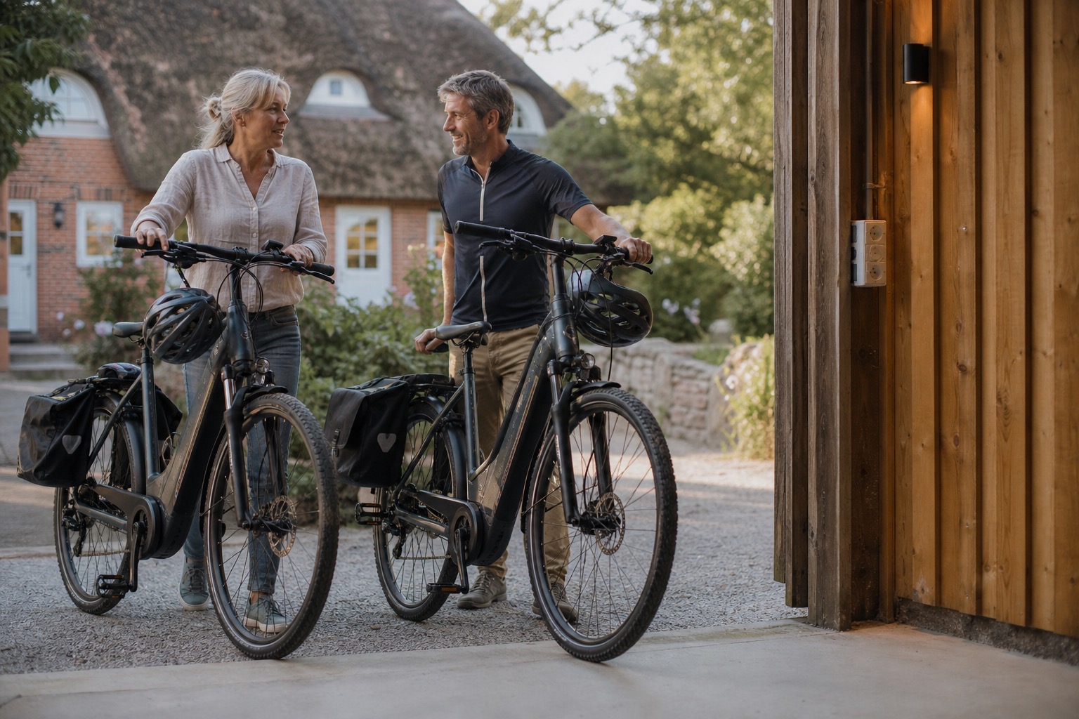 Stimmungsbild mit Fahrrad-Gästen