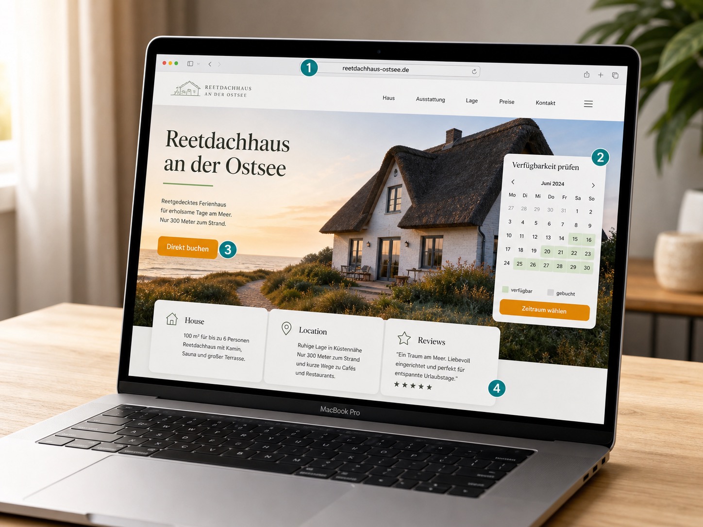 Startseite Ihrer Ferienhaus-Website