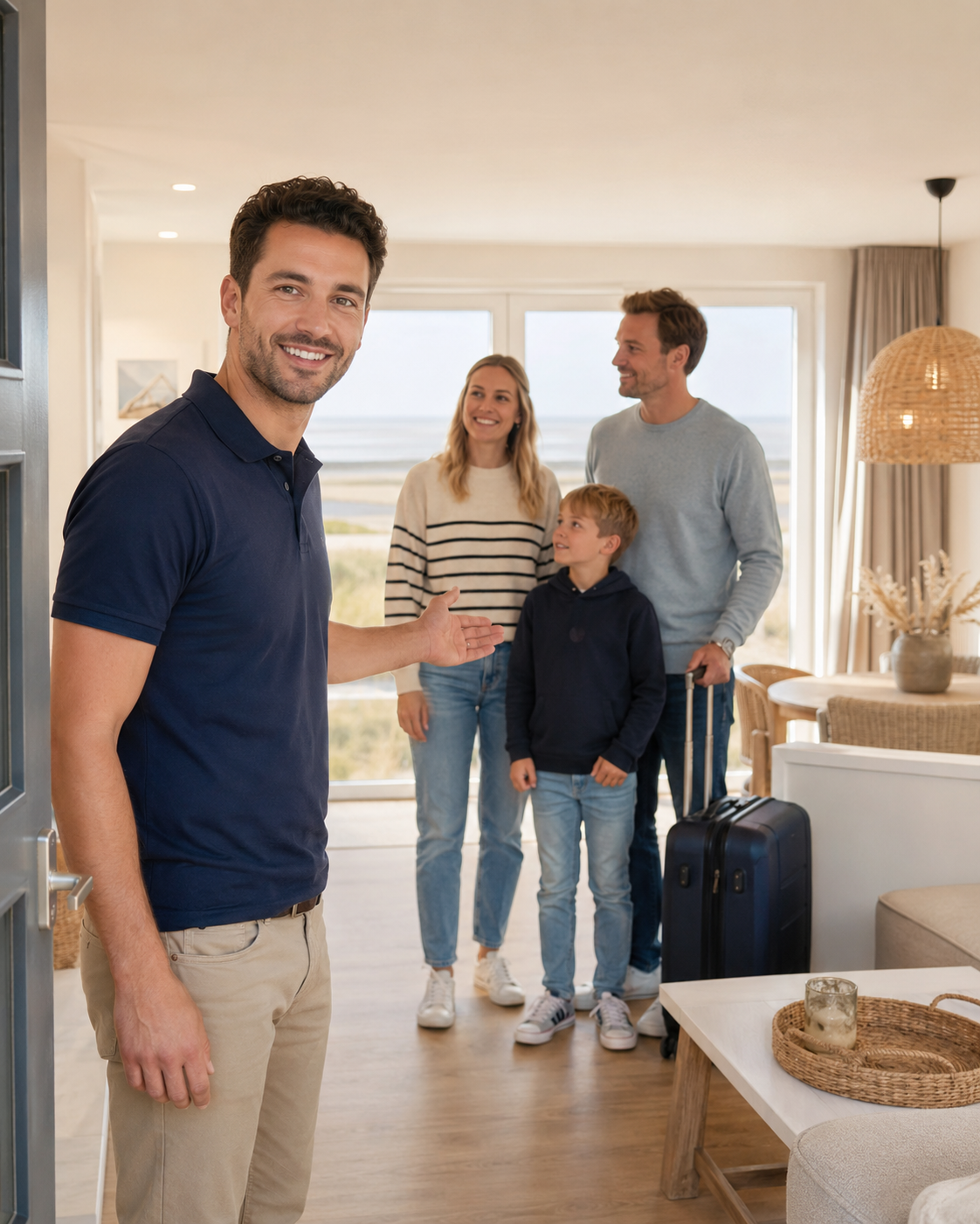 Vor-Ort-Team von Favorent an einer Ferienwohnung in Cuxhaven