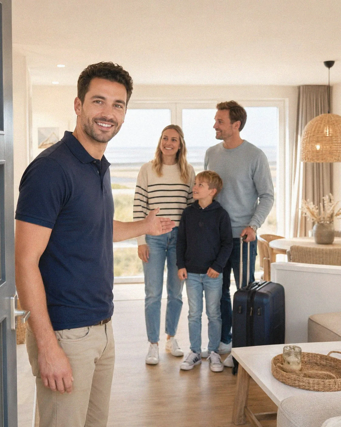 Vor-Ort-Team von Favorent an einer Ferienwohnung in Cuxhaven