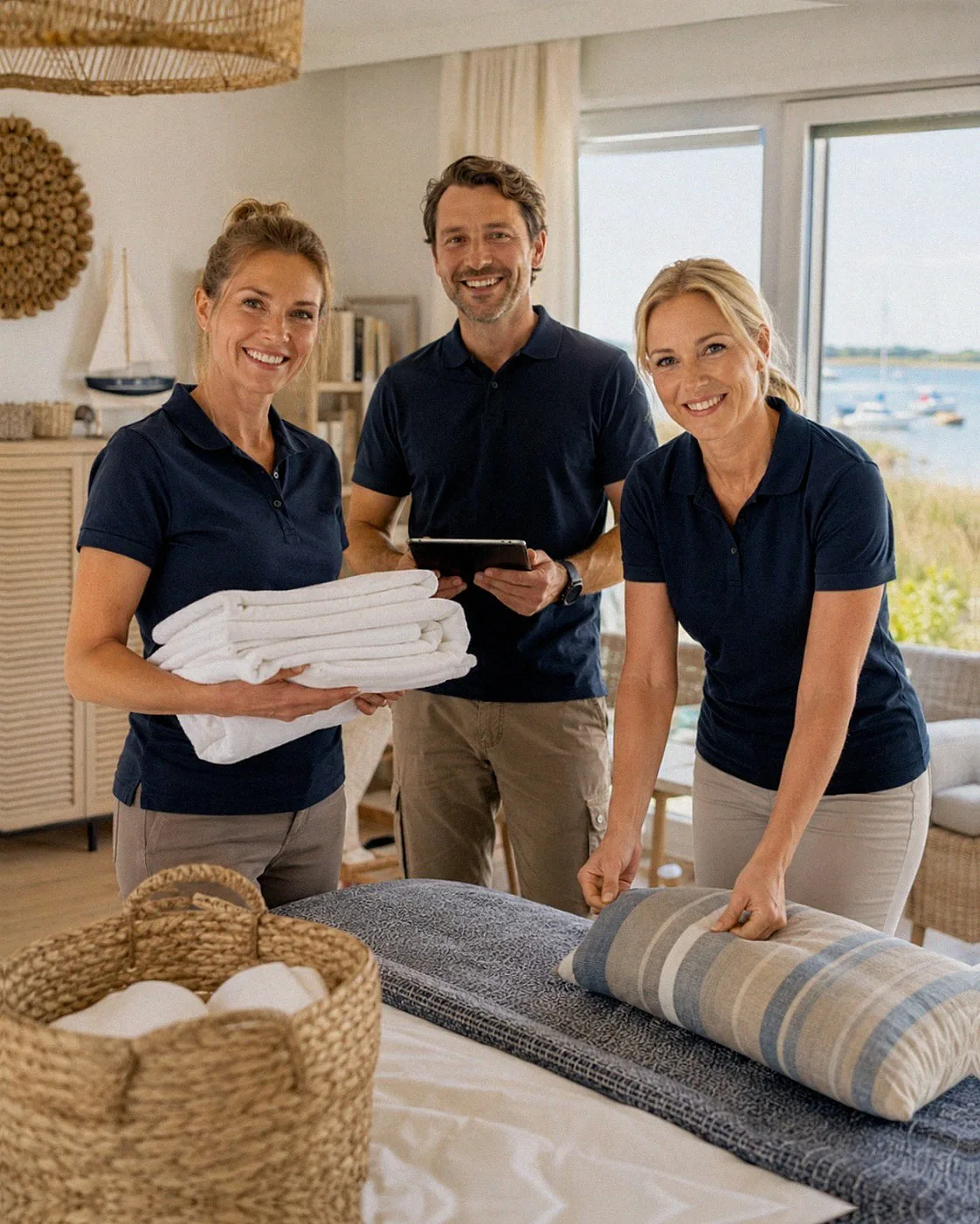 Vor-Ort-Team von Favorent an einer Ferienwohnung in Barth