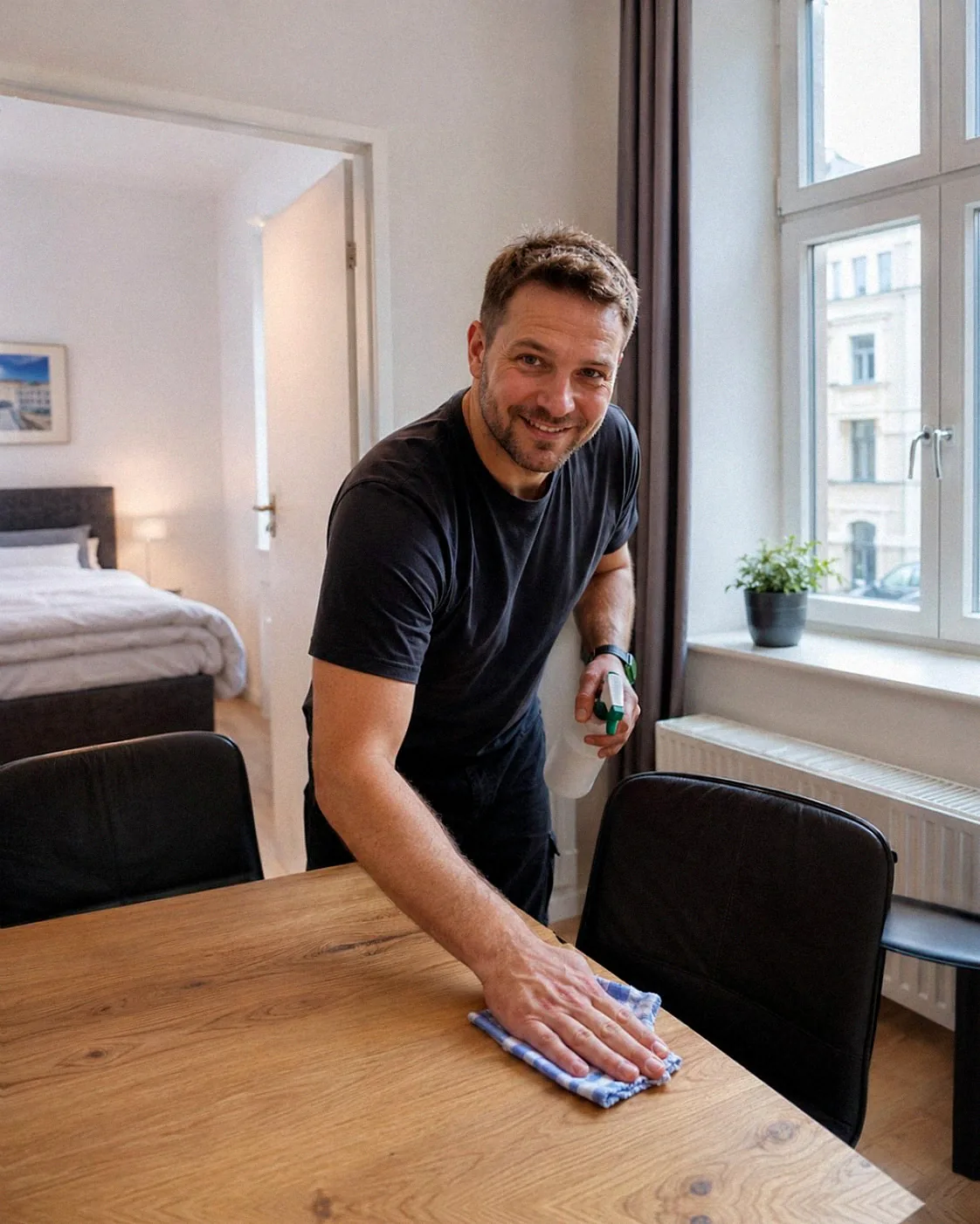 Vor-Ort-Team von Favorent an einer Ferienwohnung in Potsdam