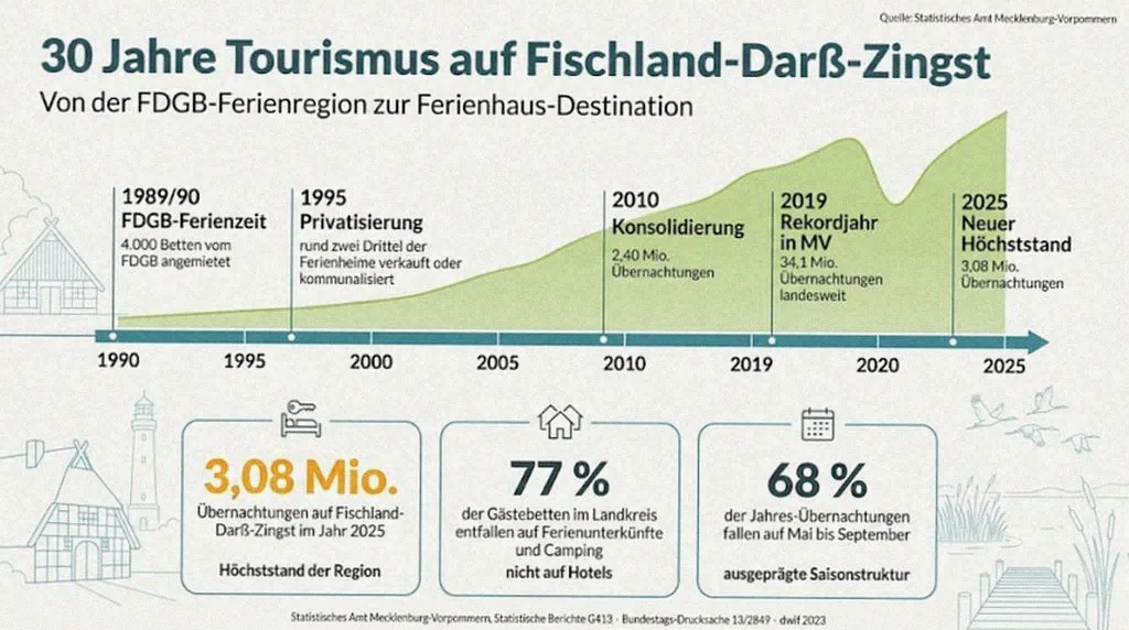 Infografik: 30 Jahre Tourismus auf Fischland-Darß-Zingst